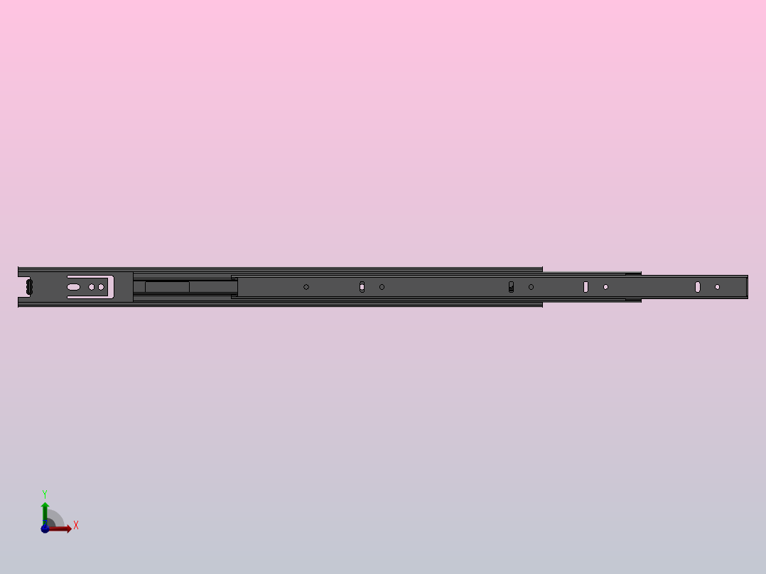 抽屉滑轨前视图