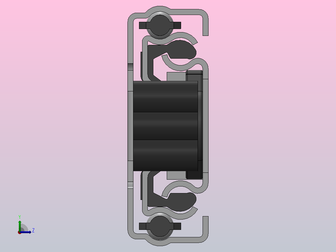 抽屉滑轨左视图