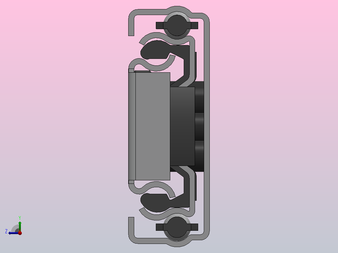 抽屉滑轨右视图