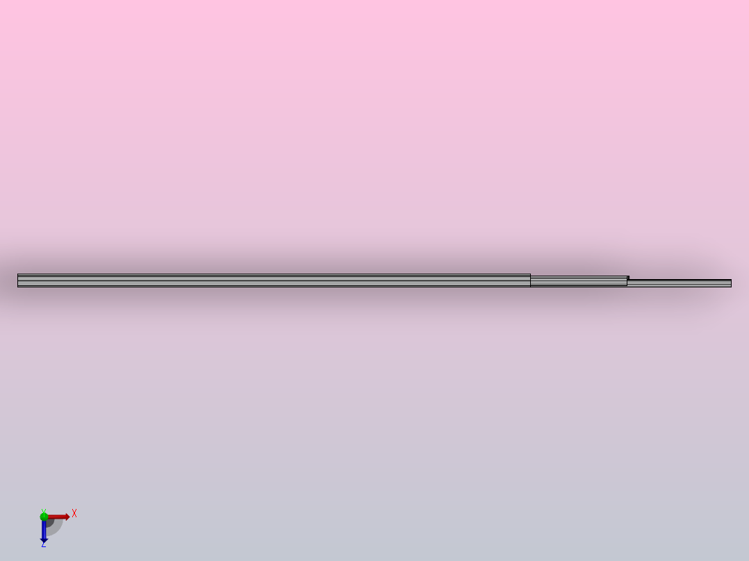 抽屉滑轨俯视图