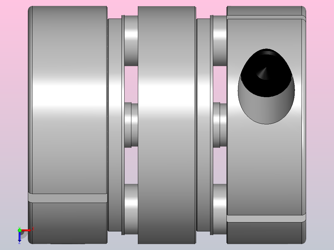 联轴器SCPW21_8_8X俯视图