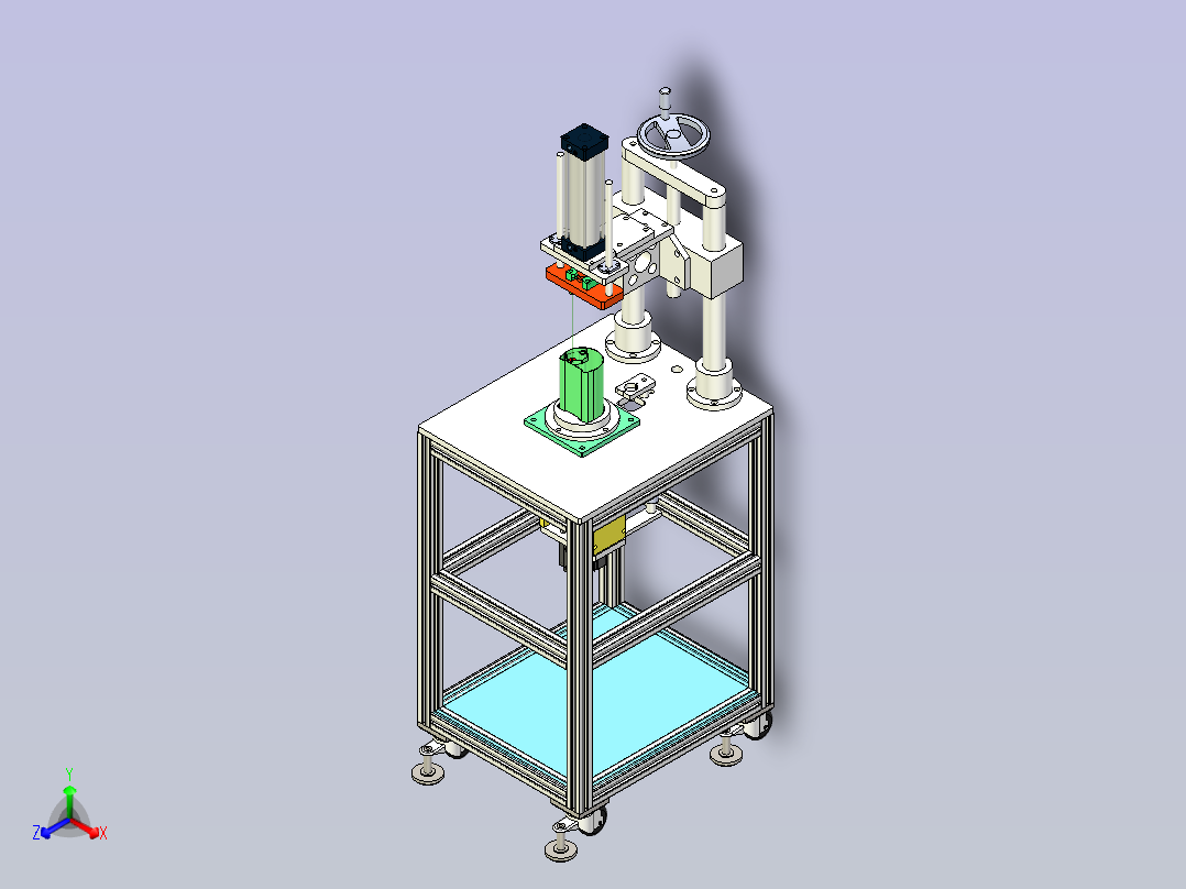 油桶单向阀铜嘴过滤网组装机主视图