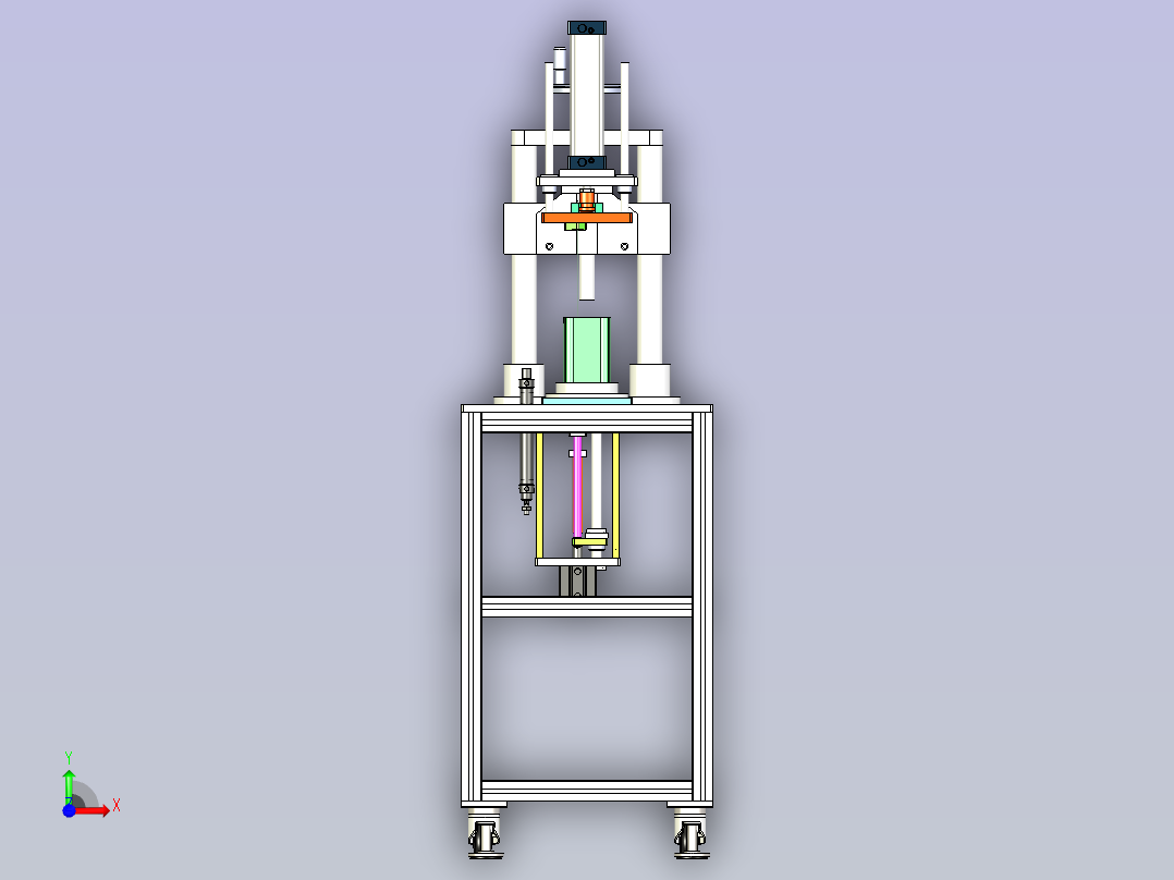 油桶单向阀铜嘴过滤网组装机前视图