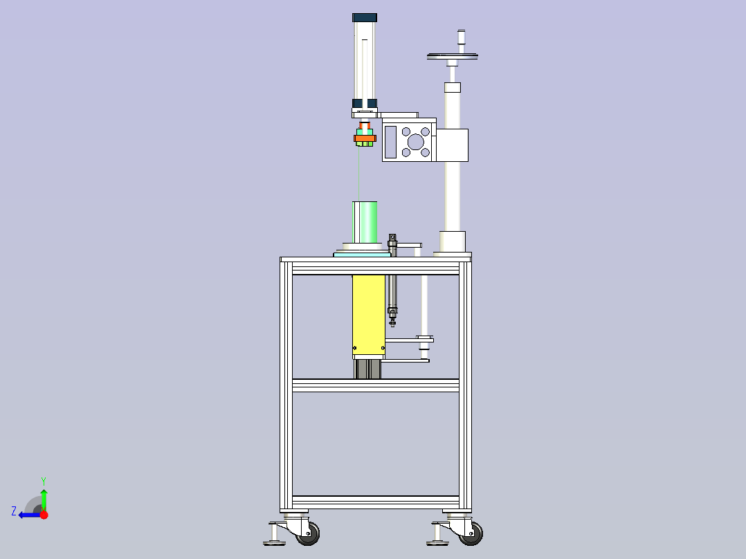 油桶单向阀铜嘴过滤网组装机右视图