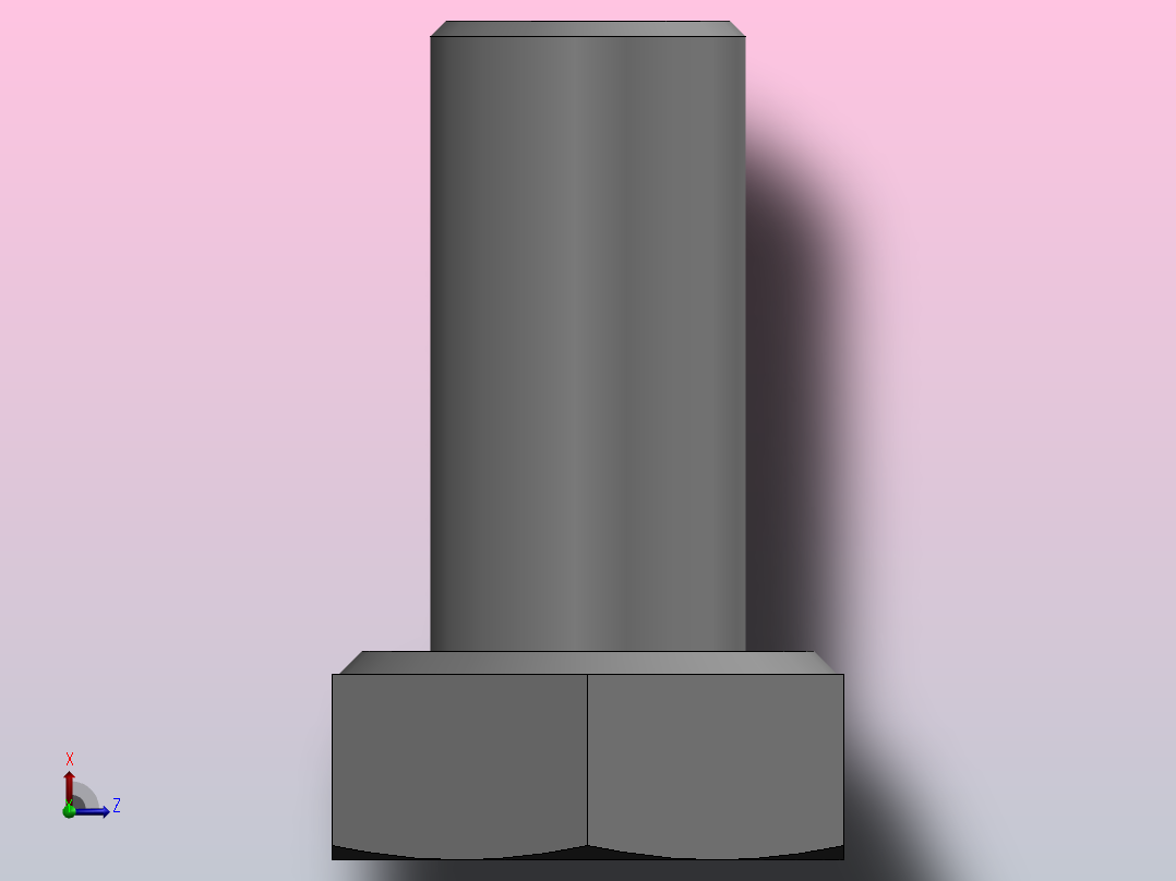 六角头螺栓M8×16俯视图
