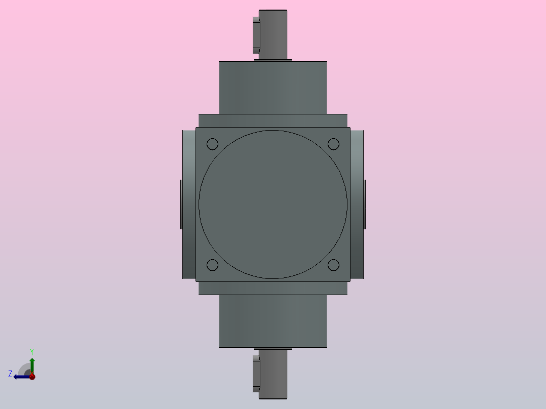 HDA09-HDA28螺旋锥齿换向传动器[HDA-14-3-F]右视图