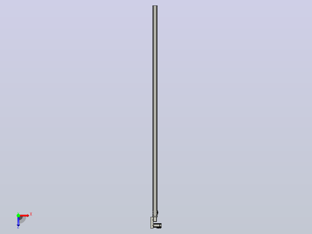皮带直线轴半封闭可选导轨TPA-HNB-65S-90-L2900-ML-Y-P10-N3俯视图