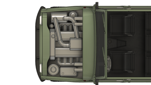 苏联的越野车3D打印的UAZ 469模型缩略图