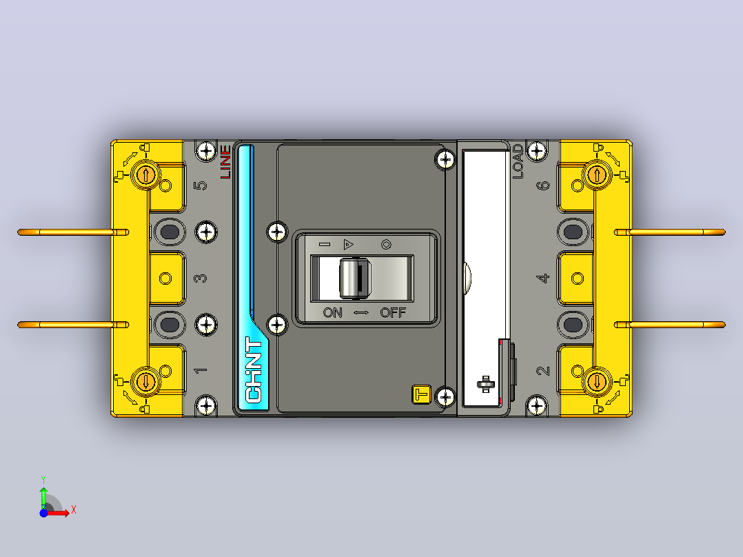 NXMSPD-125R塑料外壳式断路器三维模型202209前视图