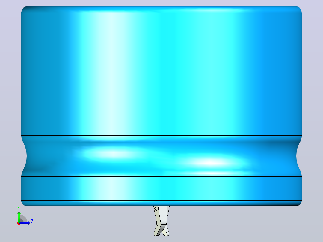 35 x25蓝色BLUE1底片电解电容器左视图