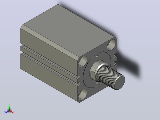 气缸RTM-sd50x40w_asm正等轴测缩略图