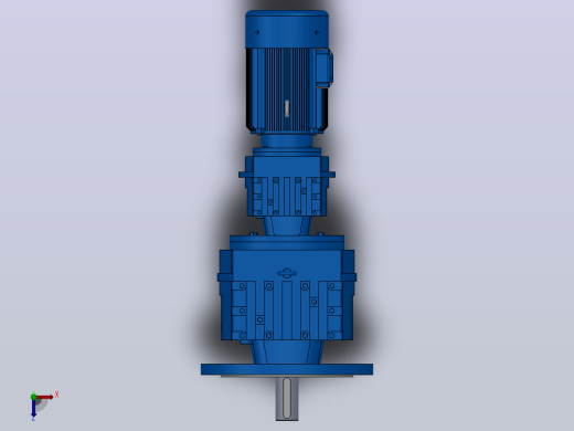 RF77R37法兰轴伸式组合型斜齿轮减速机RF77R37-Y0.25-4P-71-M1-0°-Φ300俯视缩略图