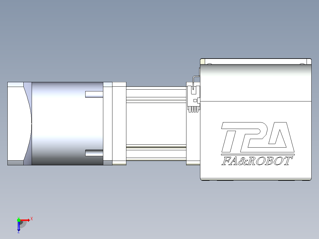 带式直线轴半闭式TPA-ONB-120-256-L2850-DR-J90-N3俯视图