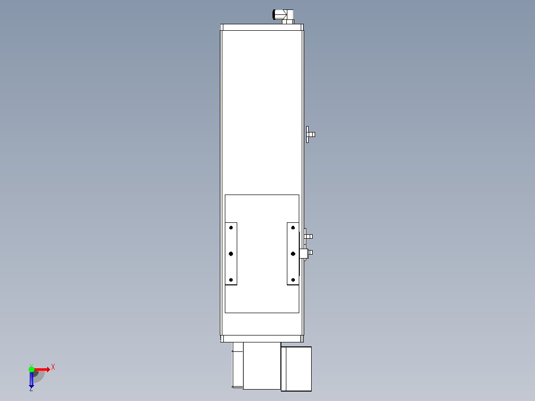 MCB14无尘皮带滑台[MCB14-L40-200-RD-P20-C3]俯视图