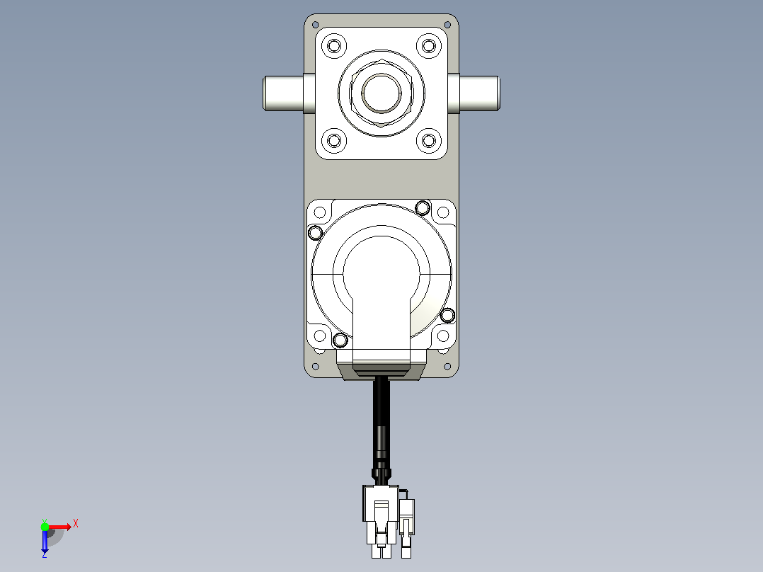 轻载电动缸TPA-ESR40-1210C-L500-MR-TC-W-P40-C3俯视图