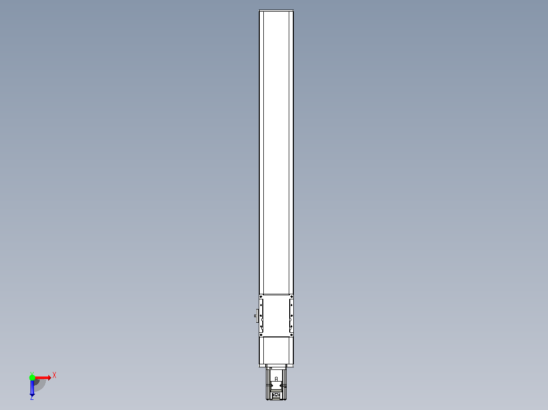 滚珠丝杠直线轴带导轨全封闭TPA-HCR-105D-1610C-L800-M-C-P40-N3俯视图