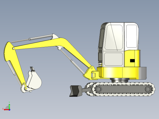 微型挖掘机后视缩略图