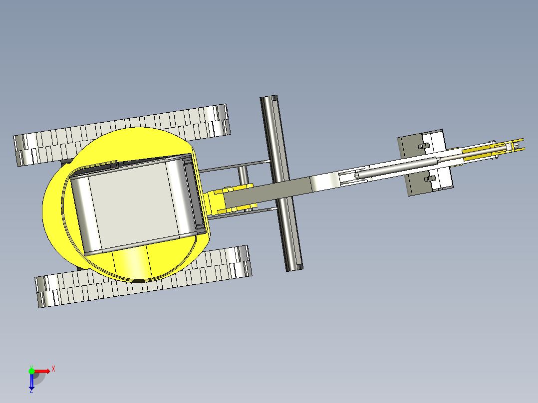 微型挖掘机俯视图