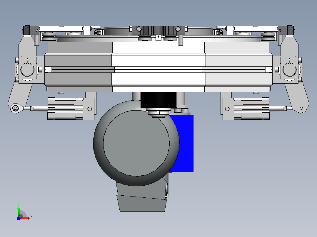 环形导轨传送模组3D图纸 H139前视图