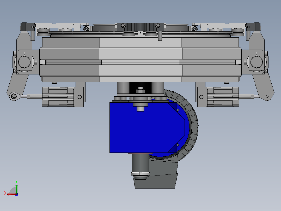 环形导轨传送模组3D图纸 H139后视图