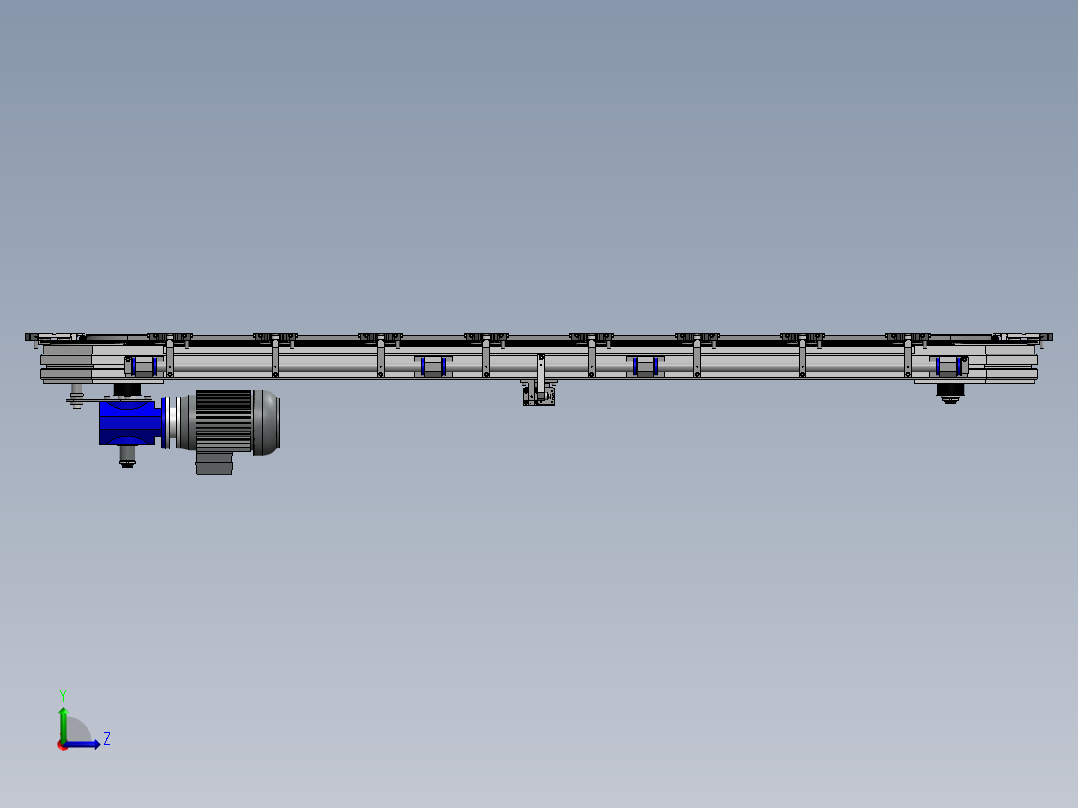 环形导轨传送模组3D图纸 H139左视图
