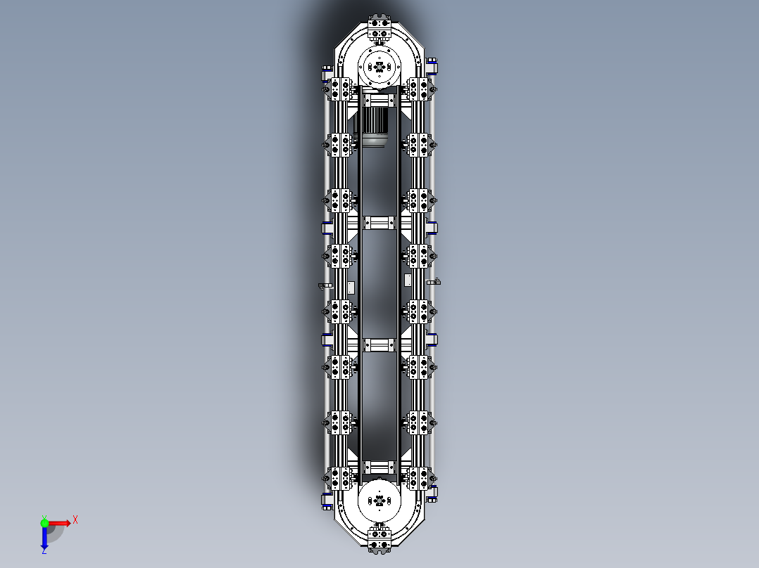 环形导轨传送模组3D图纸 H139俯视图