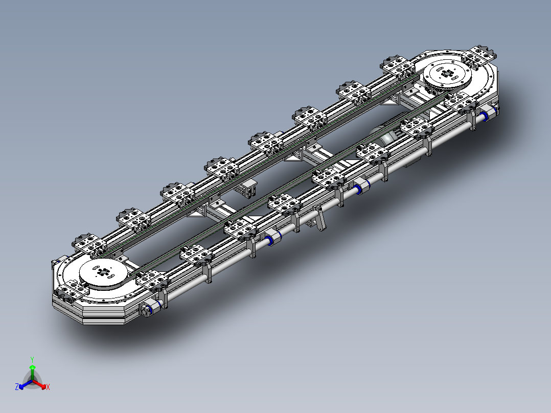 环形导轨传送模组3D图纸 H139正等轴测图