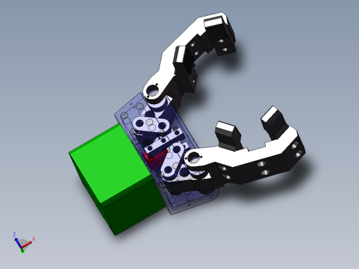 气爪3D图（带工程图）F336 非标自动化设备3D图纸3D模型