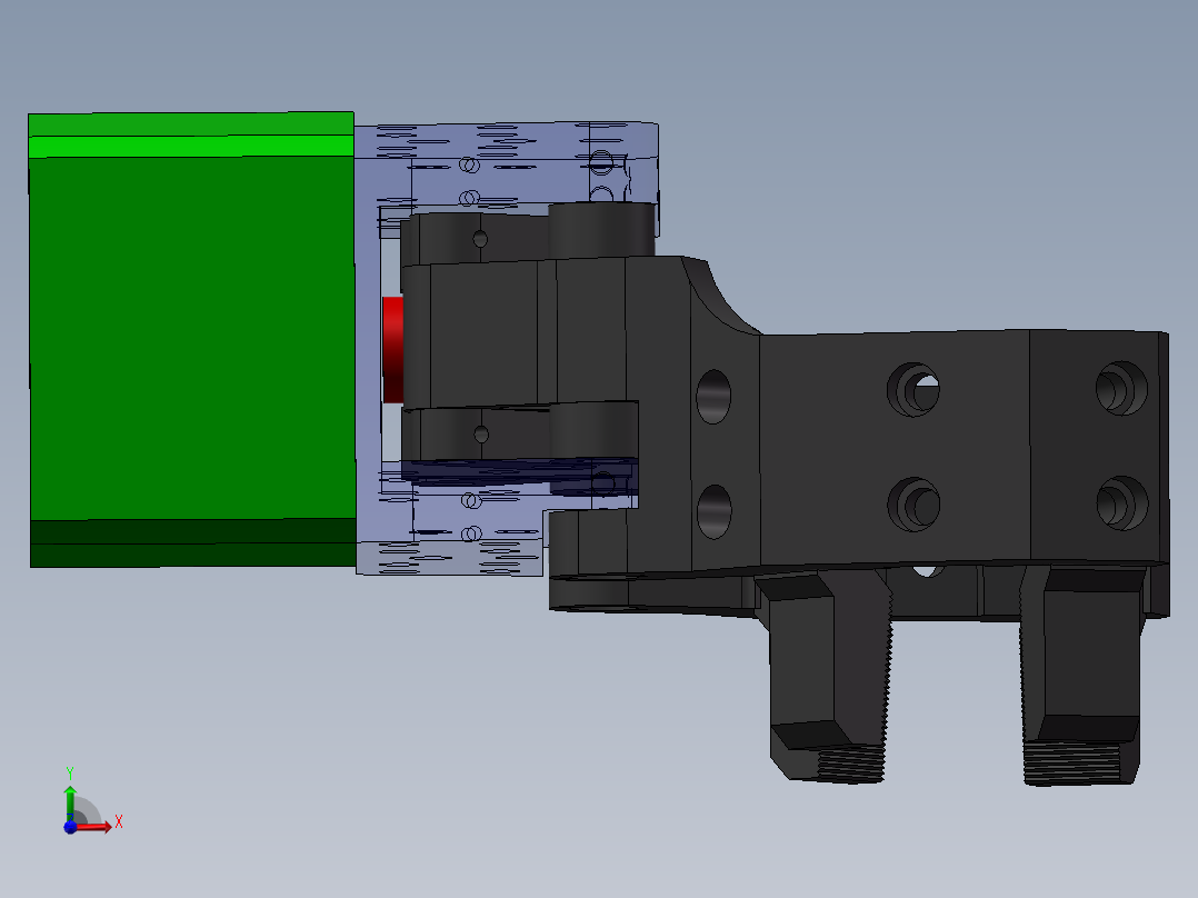 气爪3D图（带工程图）F336 非标自动化设备3D图纸3D模型前视图