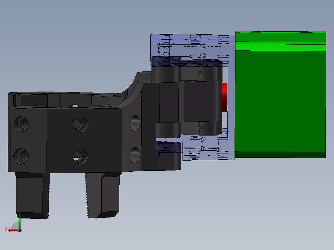 气爪3D图（带工程图）F336 非标自动化设备3D图纸3D模型后视图