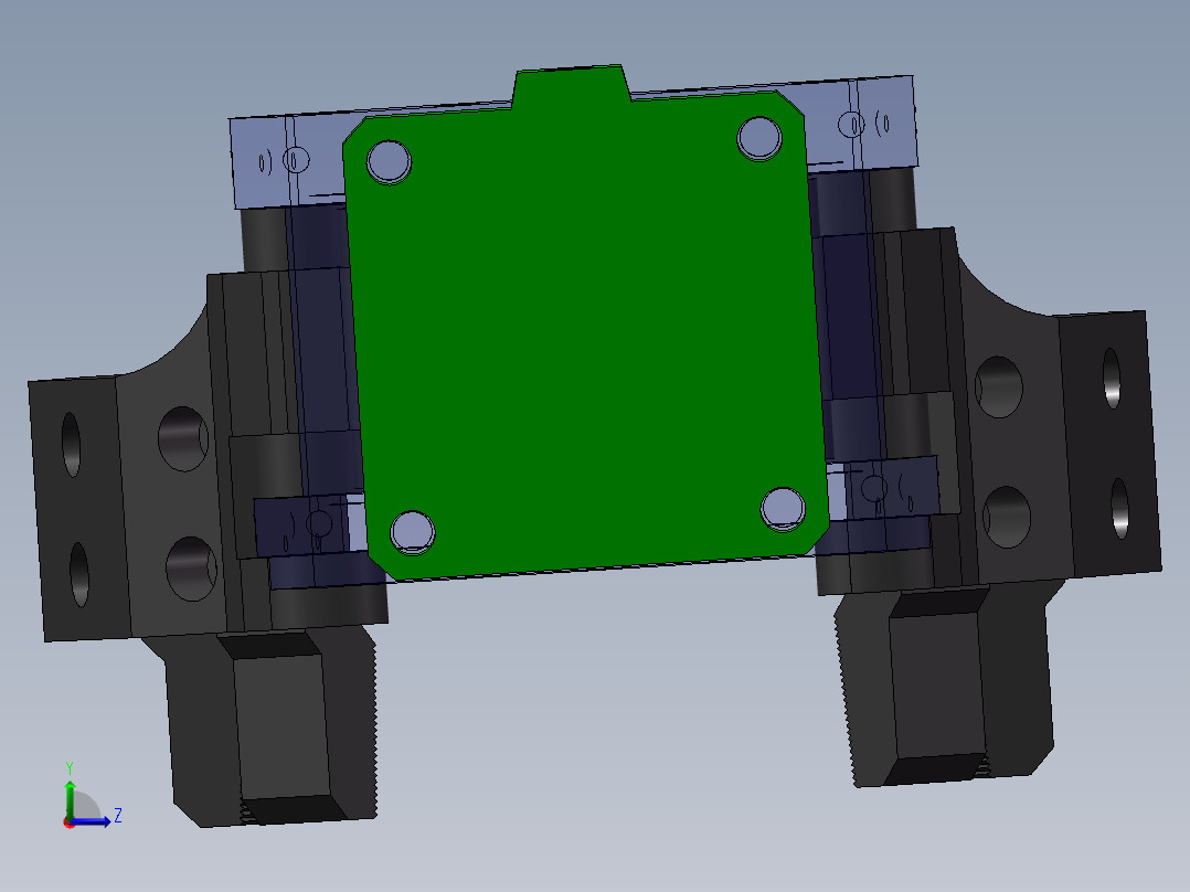 气爪3D图（带工程图）F336 非标自动化设备3D图纸3D模型左视图