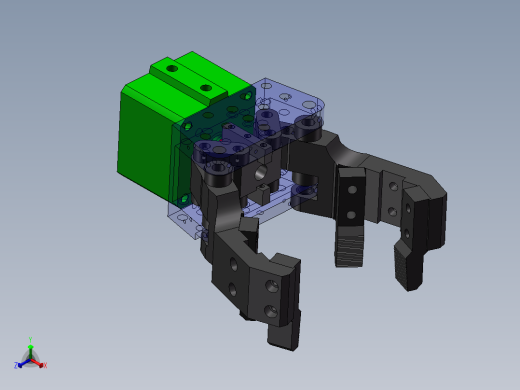 气爪3D图（带工程图）F336 非标自动化设备3D图纸3D模型正等轴测缩略图
