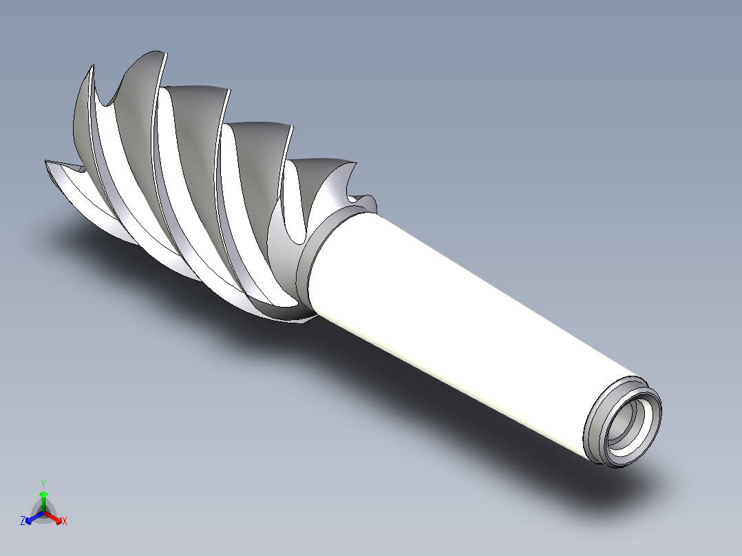 机床铣刀正等轴测图