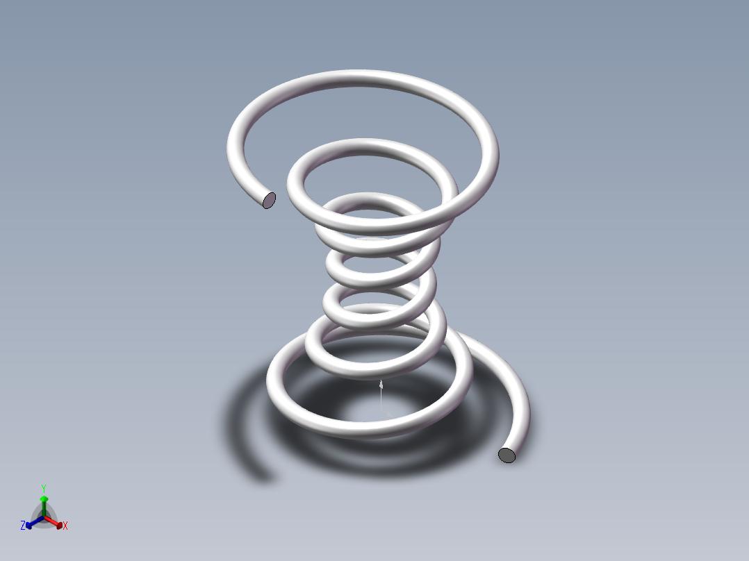 螺旋弹簧正等轴测图