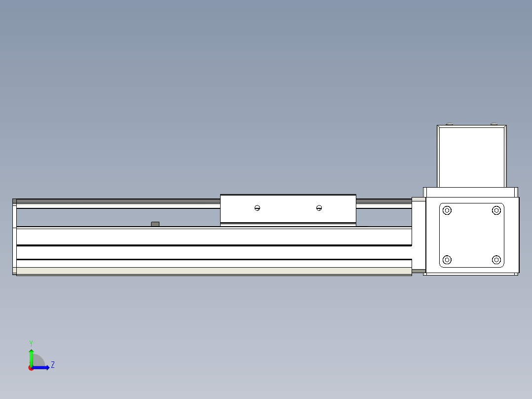 Toyo东佑达直线模组-ETB10-100-LU左视图