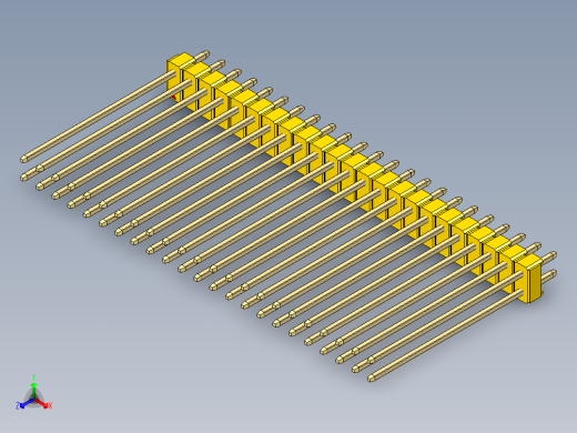 彩色公头100mil（2.54mm）系列-DS1021_yellow_2x23p_100mil_Type43_rev1.0