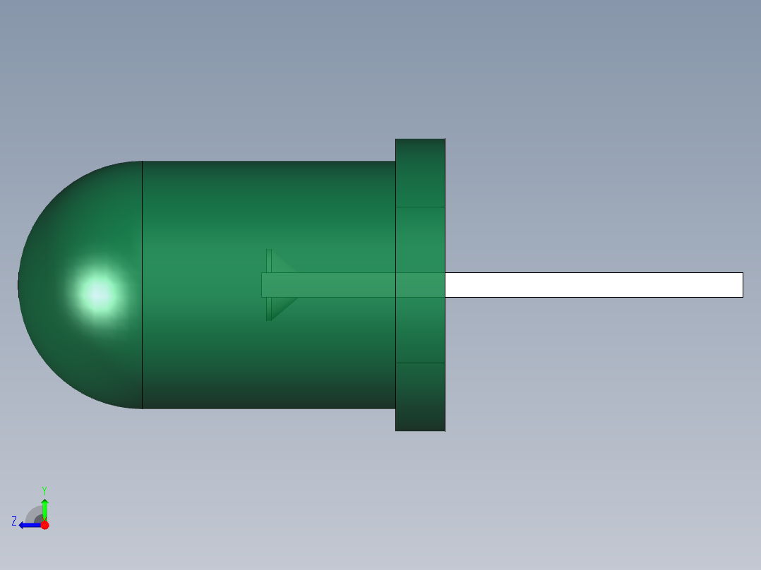 LED_Round_Green1_D5.0mm右视图