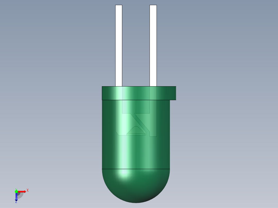 LED_Round_Green1_D5.0mm俯视图
