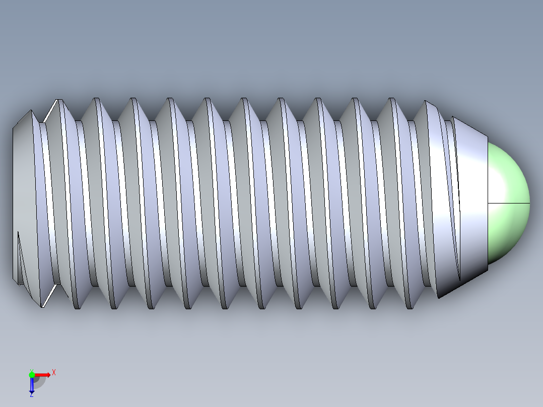公制球形弹簧柱塞-DME SET SCREW SPRING BALL PLUNGER M4 x 9 .STEP俯视图