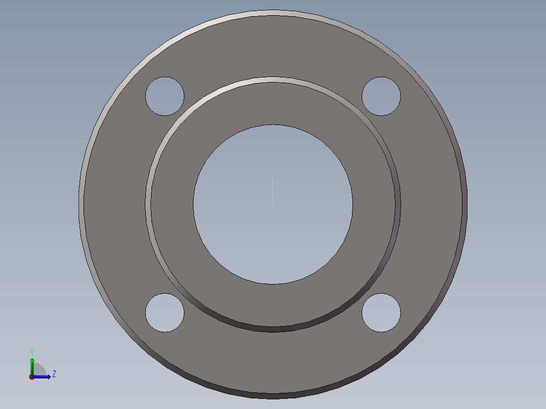 DN50不锈钢法兰 左视图
