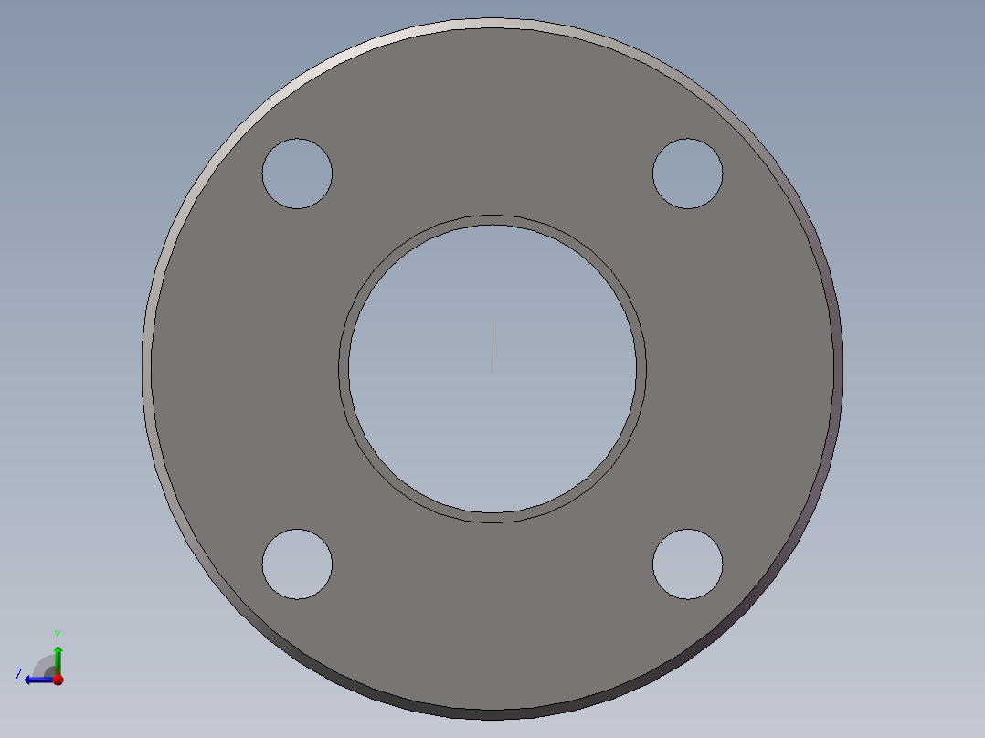 DN50不锈钢法兰 右视图