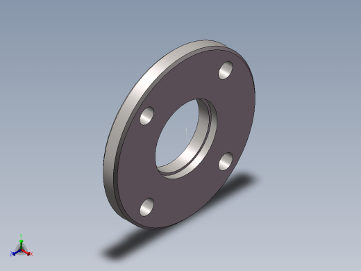 DN50不锈钢法兰 正等轴测缩略图