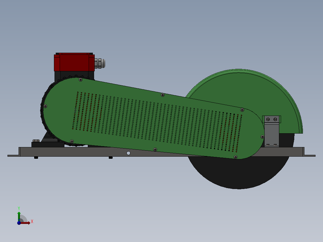 棒料切割机图纸设计含三维图+二维+说明书前视图