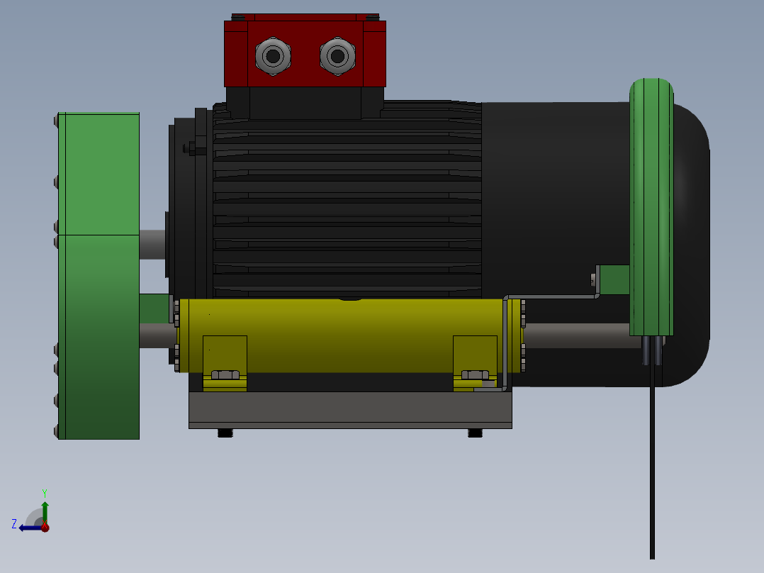 棒料切割机图纸设计含三维图+二维+说明书右视图
