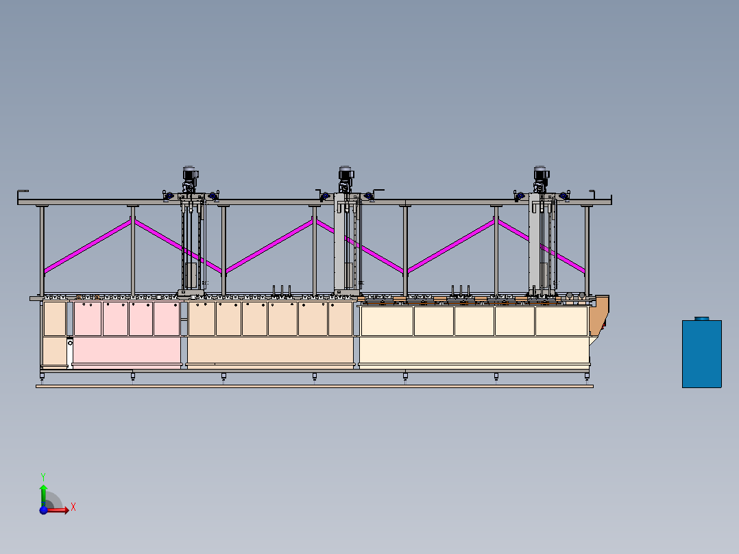 配件表面处理生产线前视图
