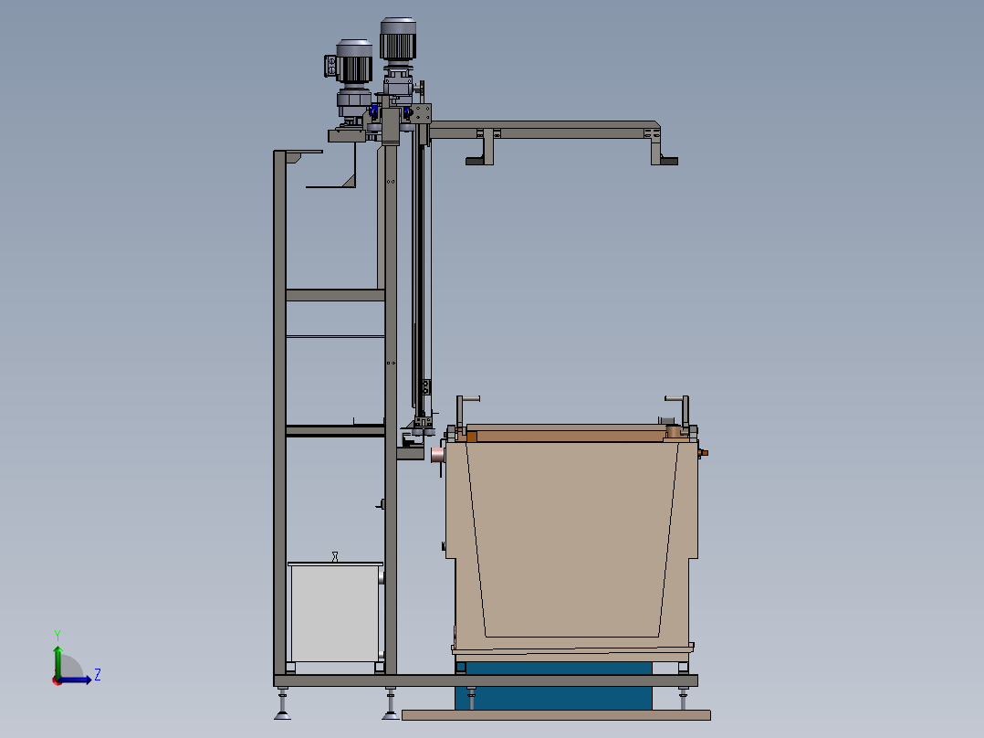 配件表面处理生产线左视图