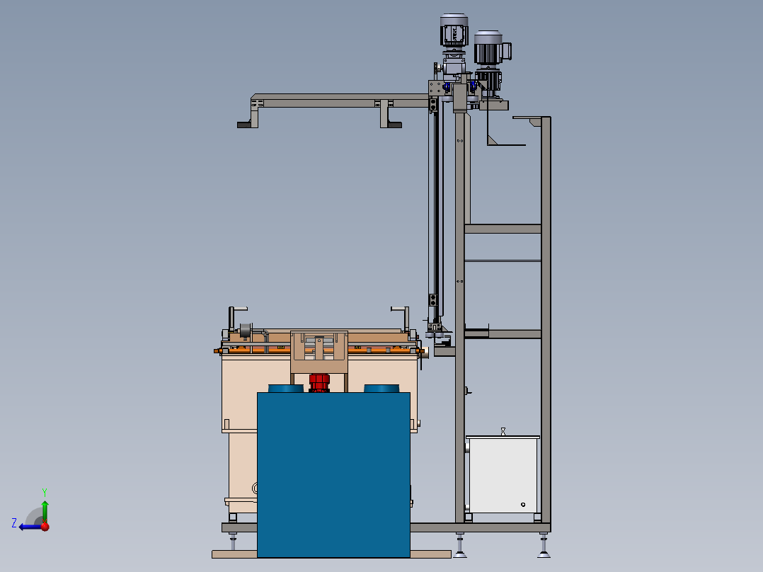 配件表面处理生产线右视图