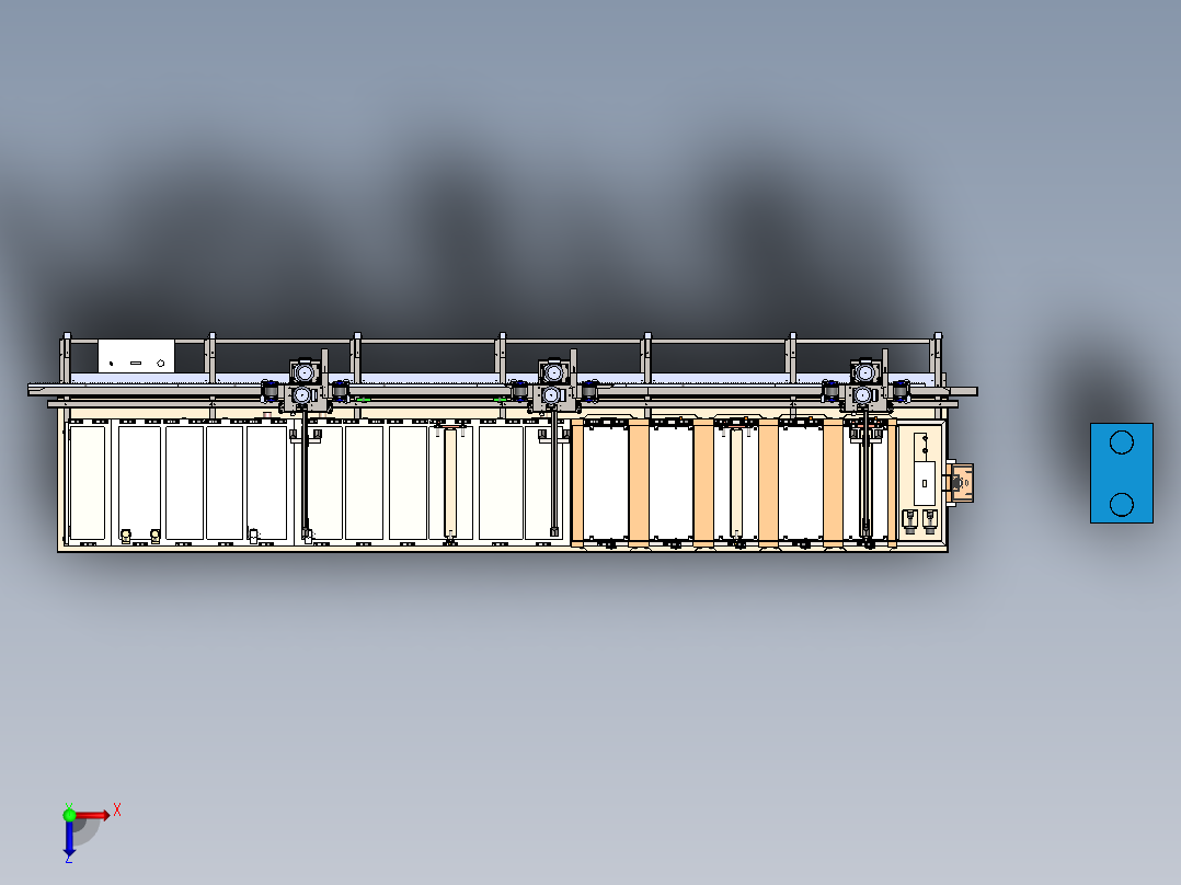 配件表面处理生产线俯视图