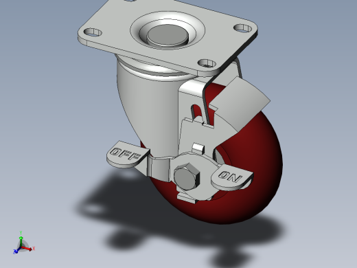 万向轮子带锁紧结构