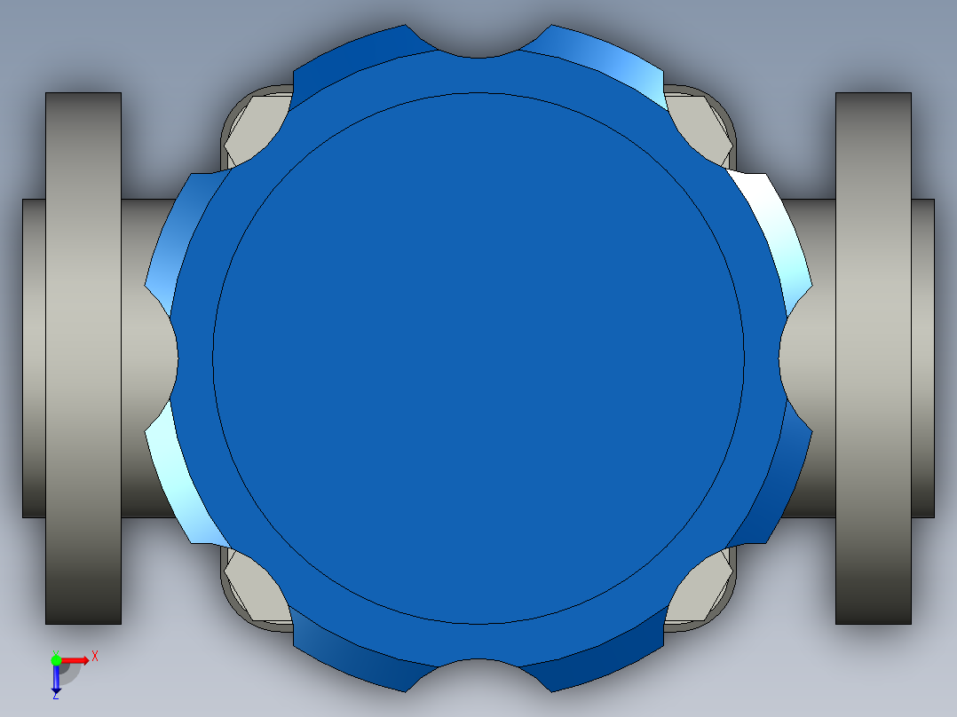 阀门模型-DN25______(____)俯视图